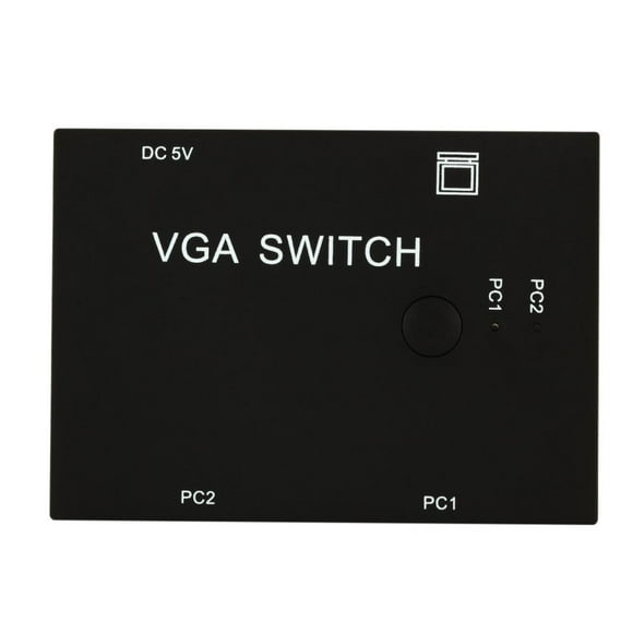 1 Monitor to 2 PC 2 Port SVGA VGA Manual Sharing Switch Switcher