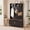 Black, variant on Erinnyees 68" Farmhouse Hall Tree, Entryway Bench, with Bench and Shoe Storage, Coat Rack, 2 Open Compartments, 5 Coat Hooks, Adjustable Shelf