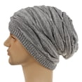 thumbnail image 4 of Yigetop Winter Beanie Unisex Skiing Plush Fashion Keep Warm Winter Hats Knitted Cotton Hat Knit Hat Grey One Size, 4 of 9