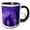Black/White, variant on 3drose, Image of Purple Ultra Violet Marble Agate Gem Malachite Quartz, 15oz Mug