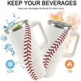 thumbnail image 2 of Baseball Tumbler 40oz Baseball Cup Baseball Gifts for Men Women Baseball Coach Gift Baseball Fans Gifts - 40 OZ Tumbler with Handle, 2 of 6