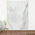 thumbnail image 4 of Ambesonne Geometric Fabric by the Yard Upholstery, Pastel Striped Triangles, 5 Yards, White Multicolor, 4 of 5