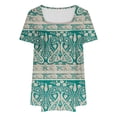 thumbnail image 4 of Blusas de Manga Corta para las Mujeres, Blusa de Camiseta Suelta Casual Hecha de Tela Cómoda para Todo el Uso Diario de Temporada, Blusas para las Mujeres Casual, 4 of 4