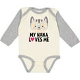 thumbnail image 3 of Inktastic Nana Loves Me Grandchild Girls Long Sleeve Baby Bodysuit, 3 of 5
