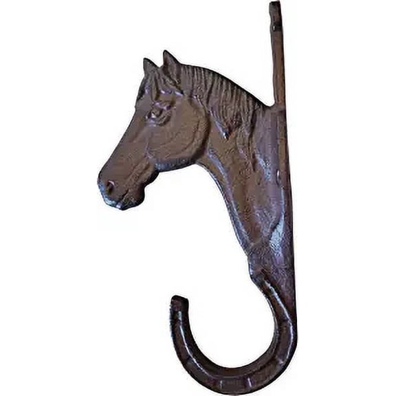 9" Horse Head Towel Hook, Hat Rack, Coat Hook (Single Hook)