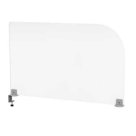 Frasch 29 X17 Frosted Acrylic Side Desk Divider Panel With Clamp Frasch 29 X17 Frosted Acrylic Side Desk Divider Panel With Clamp And Support Foot