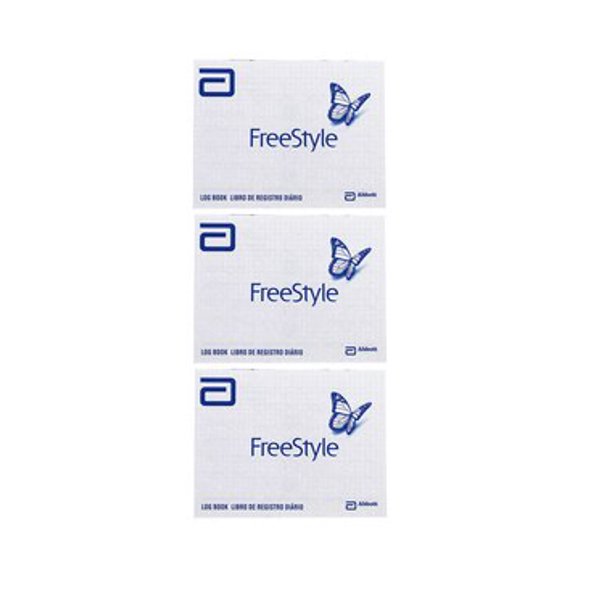 ABBOTT FreeStyle Log Book [3 pack] For GLucose Care