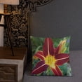 thumbnail image 3 of Burnt Orange Daylily Premium Pillow with White Back, 3 of 10