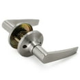 thumbnail image 5 of Villar Home Designs Door Lever Lara Satin Nickel Passage 6 Pack, 5 of 8