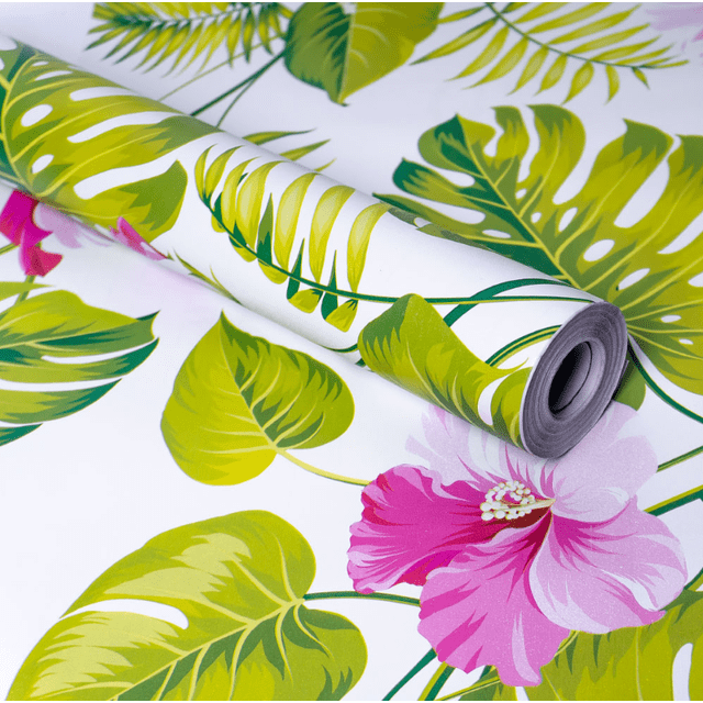 Rollo Papel Tapiz Decorativo Adherible Naturaleza Hoja Vinil H&Jess PAPEL TAPIZ