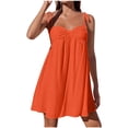 thumbnail image 2 of SOOMLON Short Summer Dresses for Women Adjustable Spaghetti Strap Sundress Bow Smocked Cami Dress Flowy Weekend Dress, 2 of 7