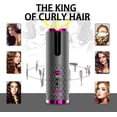 thumbnail image 3 of Cordless Automatic Hair Curler, USB Rechargeable Auto-Rotating Ceramic Curling Iron with 6 Temperature & 6 Timer Settings for Travel, 3 of 11