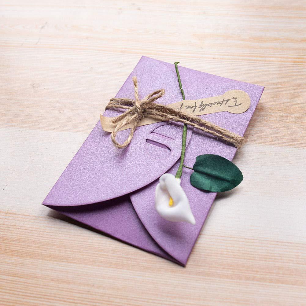 100PCS 4 x 2.8 inch Cute Envelopes Small Gift Card Holders Mini Blue Seed Envelopes with Heart Shaped Clasp HANSGO Gift Card Envelopes