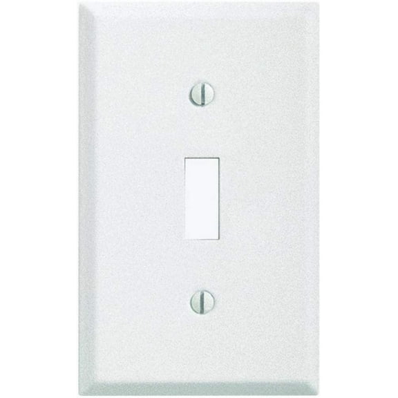 AmerTac White Steel Switch Wall Plate - Wrinkle Finish - White