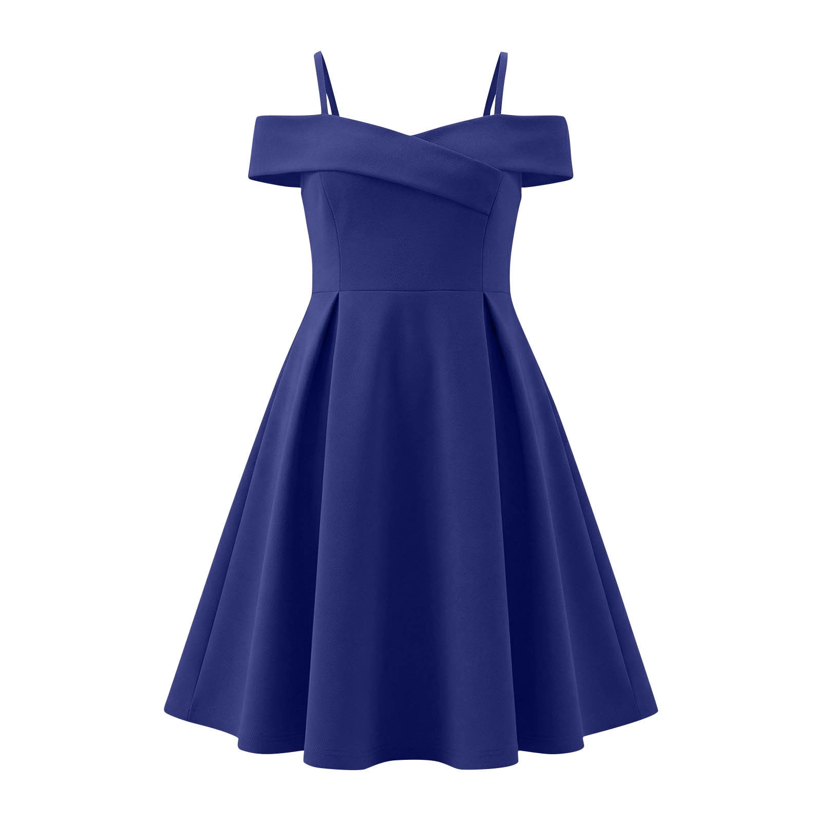 ATOGUTA Girls Floral Dress Flowy Long Tween Formal Dress for Wedding Birthday Party Dance Gown Size 6-14, Navy