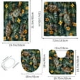 thumbnail image 2 of 4PCS/Set Highland Cow Bathroom Funny Animal Highland Cow Sitting on The Toilet Reading a Newspaper Shower Curtains for Bathroom Decor,Black Grey Bathroom Decor,Waterproof Fabric Bath Curtain, 2 of 6