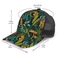 thumbnail image 2 of Zufioo Jungle Leopard Yellow Print Mesh Baseball Cap, Adjustable Sport Travel Hat Accessory for Men and Women, 2 of 7
