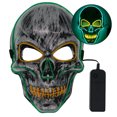 thumbnail image 1 of Halloween Mask LED Light Up Scary Skull Mask Costume Cosplay EL Wire Halloween Party, 1 of 4