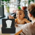 thumbnail image 6 of Wipes Dispenser With Lid , Wipe Holder for Baby & Adult, Black Container for Wipes, Refillable Wipe Container, Keeps Wipes Fresh, Easy Open/Close Wipes Pouch Case, 6 of 8