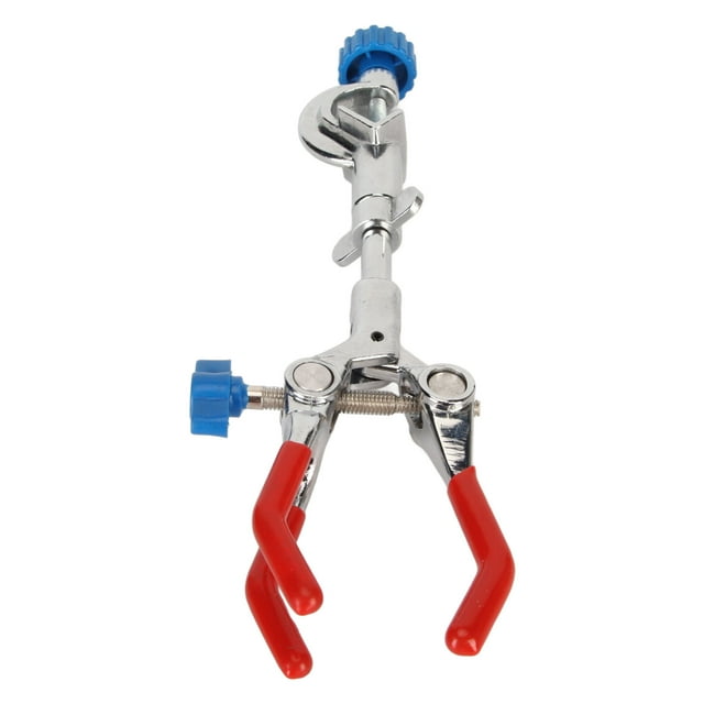 Abrazadera De Laboratorio De 3 Puntas, Ajuste De Presión General Multiusos Práctica Abrazadera De Laboratorio De 3 Dedos De Acero Inoxidable Para Varilla De Soporte De