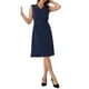 thumbnail image 1 of Vestido A-Line sin mangas profesional para mujeres Inspire Chic S Azul oscuro, 1 of 6