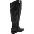thumbnail image 2 of Franco Sarto Womens Haylie Leather Wide Calf Riding Boots Black 9 Medium (B,M), 2 of 2