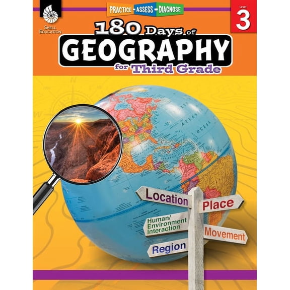 180 Days of Practice 180 Days(tm) Geography for Third Grade: Practice, Assess, Diagnose, (Paperback)