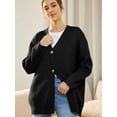 thumbnail image 2 of Women's Cardigan 2023 Open Front Oversized Button Lightweight Sweaters V Neck Loose Cardigans Knit Outwear, 2 of 8