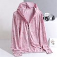 thumbnail image 2 of Women's Sun Protection Jacket Hooded Cooling Shirt Athletic Jacket (Pink XL), 2 of 4