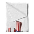 thumbnail image 2 of Fourth of July Soft Flannel Fleece Throw Blanket, Pet Animal Dog Cat Bird and Hamster with American Hat Celebration Image, Cozy Plush for Indoor and Outdoor Use, 60" x 80", Multicolor, by Ambesonne, 2 of 5