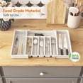 thumbnail image 2 of TNOBHG Chopsticks Spoon Organizer Cutlery Storage Box Expandable Multi-compartment Organizer for Kitchen Utensils, 2 of 8