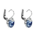 thumbnail image 3 of Swarovski Bella Rhodium Plated V Drop Earrings, 3 of 5