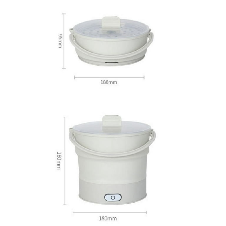 Portable Foldable Electric Hot Pot Silicone Boiling Water Steamer100V-240V  New
