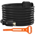 thumbnail image 1 of VEVOR 30A 20ft Generator Extension Cord with Twist Lock Connector,Black, 1 of 9