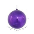 thumbnail image 2 of Vickerman 8" Christmas Ornament Ball, Purple Shiny Mercury Finish, Shatterproof Plastic, Holiday Christmas Tree Decoration, 2 of 2