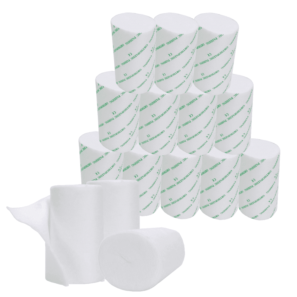 Cast Padding Rolls, 4” x 12ft, Individually Wrapped, Undercast Padding Cotton, Gauze Bandage for Halloween Wrap Art Projects, Body Casts, Hobby Craft, Wound Care, Orthopedic, 72 Rolls