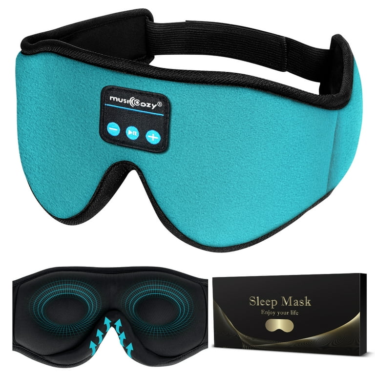MUSICOZY Sleep Headphones 3D Bluetooth 5.2 Headband Sleep Wireless Sleeping Headphones Music Earbuds Eye Mask for Side Sleepers Air Travel Ultra Thin Speakers Microphones Cool Gadgets Gifts(Cya) - Walmart.com