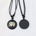 thumbnail image 2 of GKNET 2 Pcs Ethnic Carved India Elephant Yak Bone Pendant Wax Cord Pendant Necklace -#2, 2 of 6