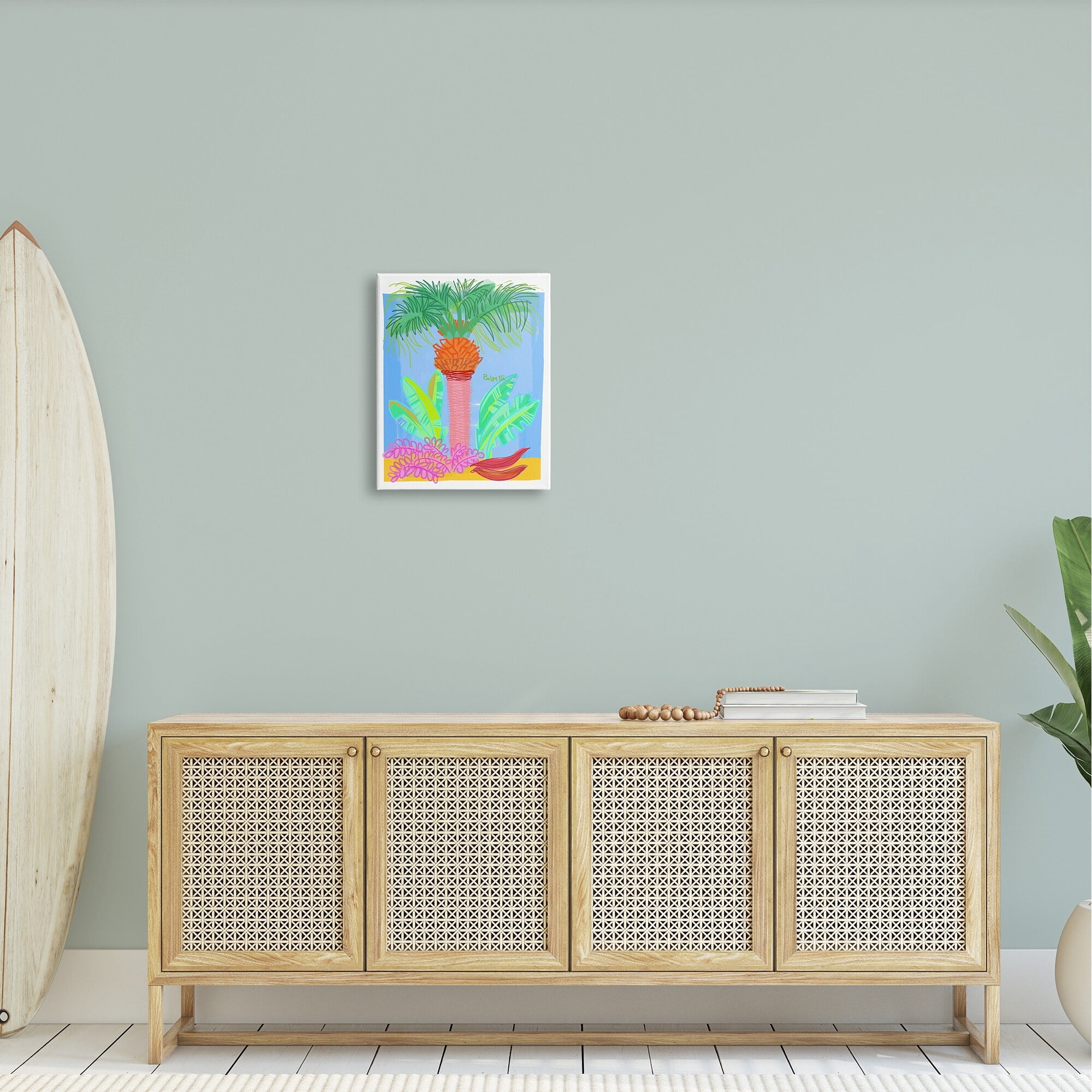 Stupell Industries Tropical Palm Tree Botanicals Summer Beach Day Graphic Art Gallery Wrapped Canvas Print Wall Art, Design by unknown