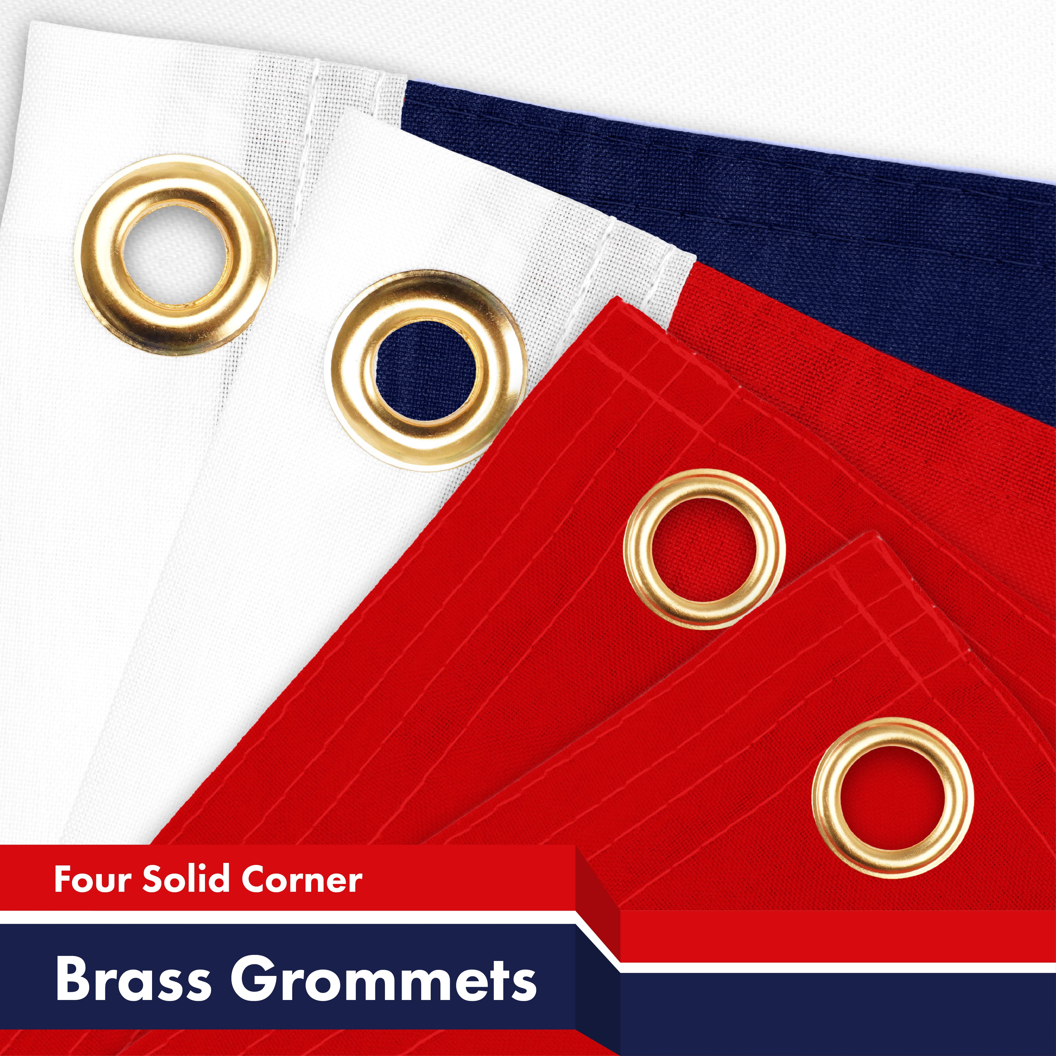 G128 3 Pack: American USA Flag | 3x5 Ft | LiteWeave Pro Series Printed 150D Polyester, 4 Corner Brass Grommets | Country Flag, Vibrant Colors, Perfect For Balcony, More Durable Than 100D 75D Polyester