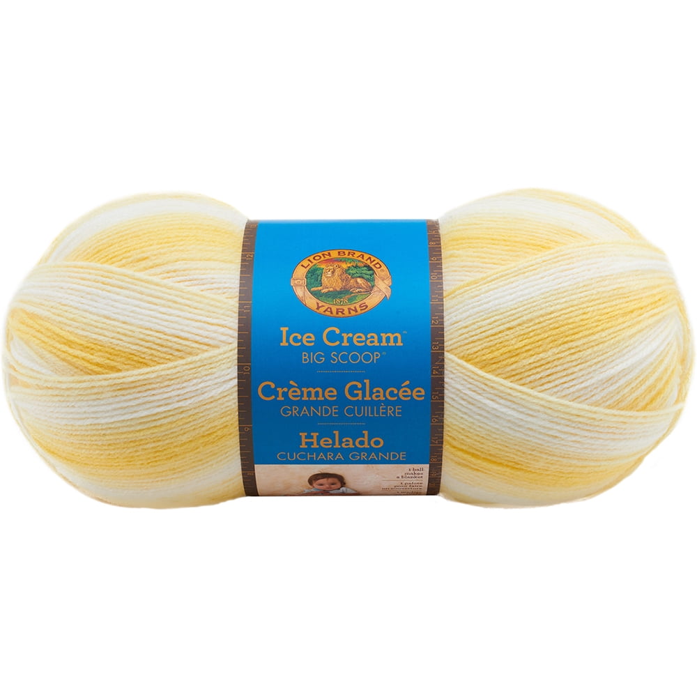 Lion Brand Yarn 922211 Ice Cream Big Scoop Yarn, Lemon Meringue