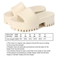 thumbnail image 3 of Sandalias Zuecos G para mujer, chanclas gruesas de plástico impermeables, verano versátil (blanco 9), 3 of 9