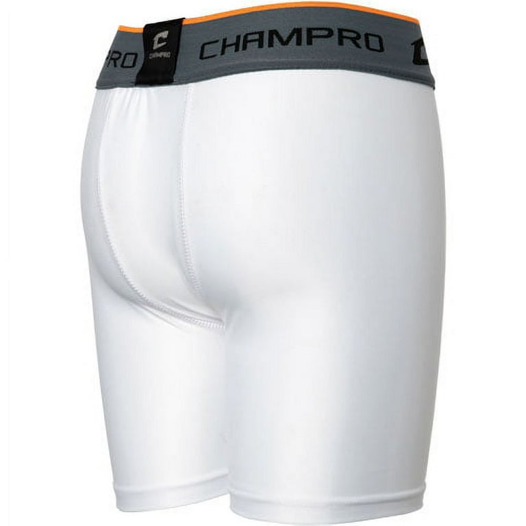Champro Youth Compression Baseball Boxer Short W Cup White S