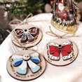 thumbnail image 6 of Luoshdecor 5Pcs Christmas Round Wooden Christmas Tree Ornament Holiday Hanging Pendant for Shelf & Office Holiday Gift, 6 of 7