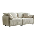 thumbnail image 2 of Sofa Couch Loveseat,75.6" Mid Century Modern Couch,Deep Seat Sofa Tufted Upholstered,Couches Furniture for Living Room/Bedroom/Apartment Office,White, 2 of 7