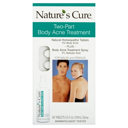 Nature's Cure Two-Part Body Acne Treatment for Males and