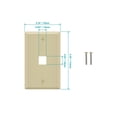 thumbnail image 5 of 1-Hole 1-Gang Keystone Wall Plate - Ivory, 5 of 6