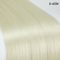 thumbnail image 1 of Zhuge Extensión de cola de caballo larga trenzada con lazo para el cabello Extensiones de color negro oscuro para uso diario de mujeres, color oro blanco, 1 of 5