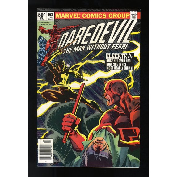 Daredevil #168 VF- 7.5 Newsstand Variant 1st Appearance Elektra! Comic Book