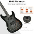 thumbnail image 4 of 39 Inch Black Electric Guitar Set with 20-Watt Amplifier, H-H Pickup, Portable Gig Bag, Shoulder Strap, Amp Wire, Plectrum, Wrench Tool (Tiger Stripes), 4 of 10